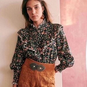 Sézane Agathe Floral Blouse size 40